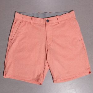 Tommy Bahama On Par Performance Stretch Flat Front Salmon Golf Shorts Mens 33 8”